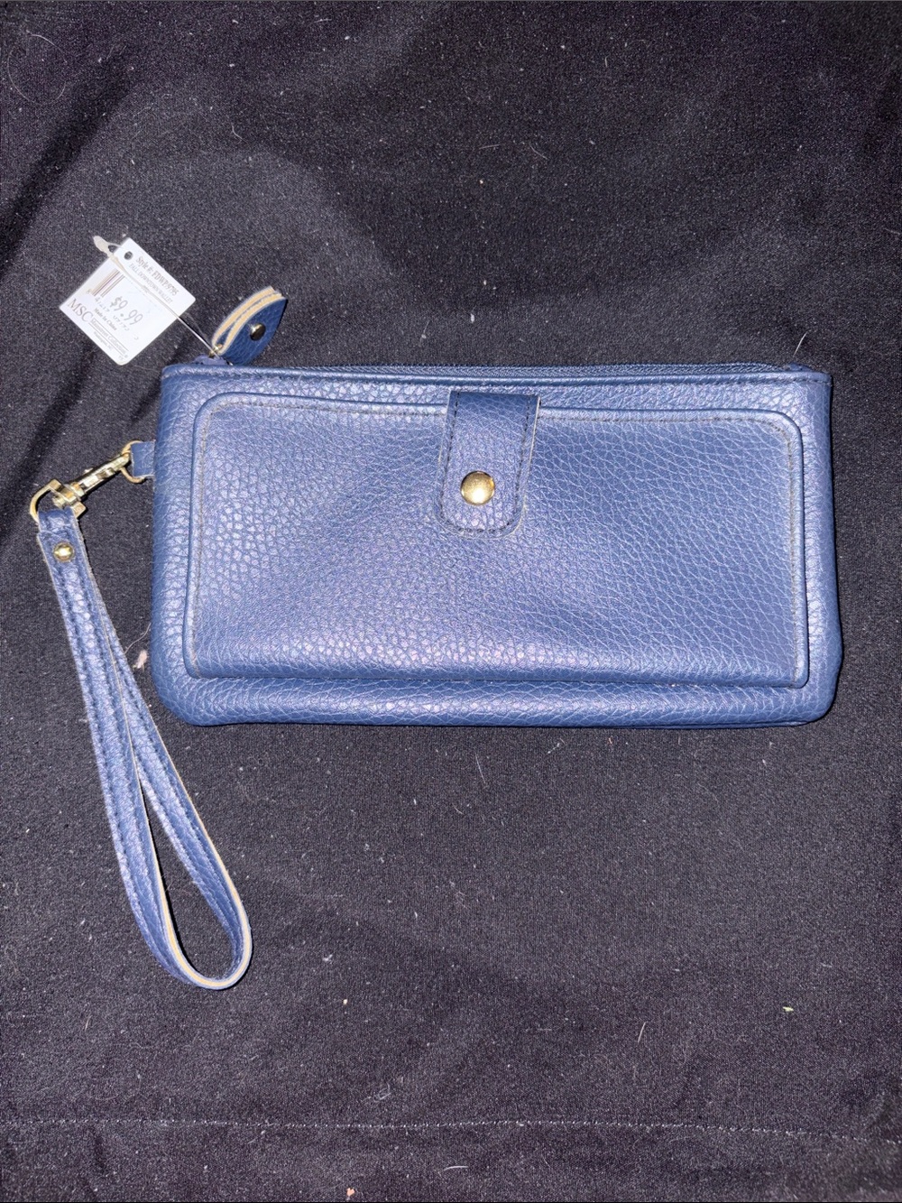 Navy Wristlet Clutch